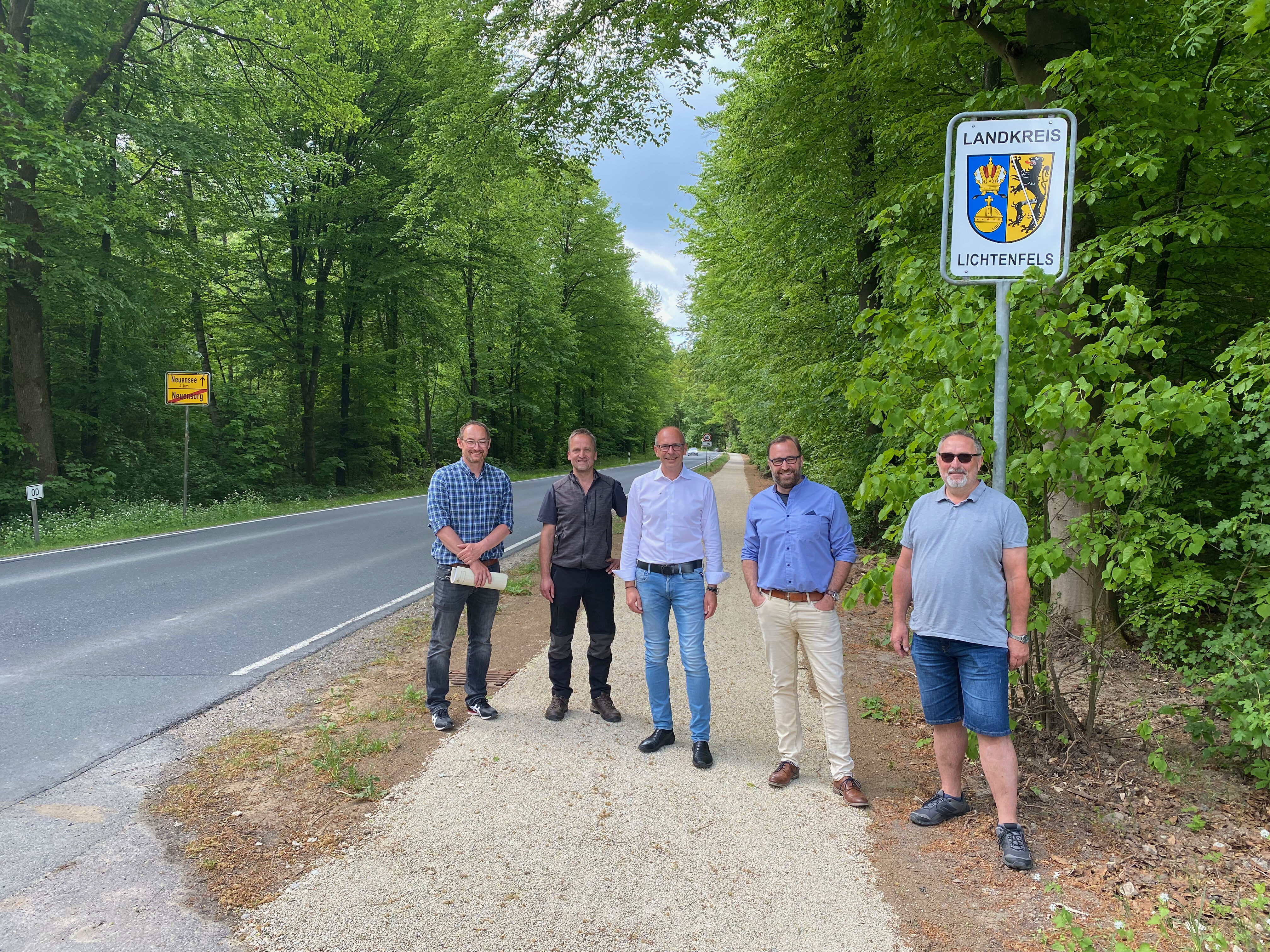 Beitrag zur Verbesserung der Verkehrssicherheit: der Lückenschluss entlang der Kreisstraße LIF 9 von Neuensorg bis zum Forstweg Richtung Seehof. Foto: