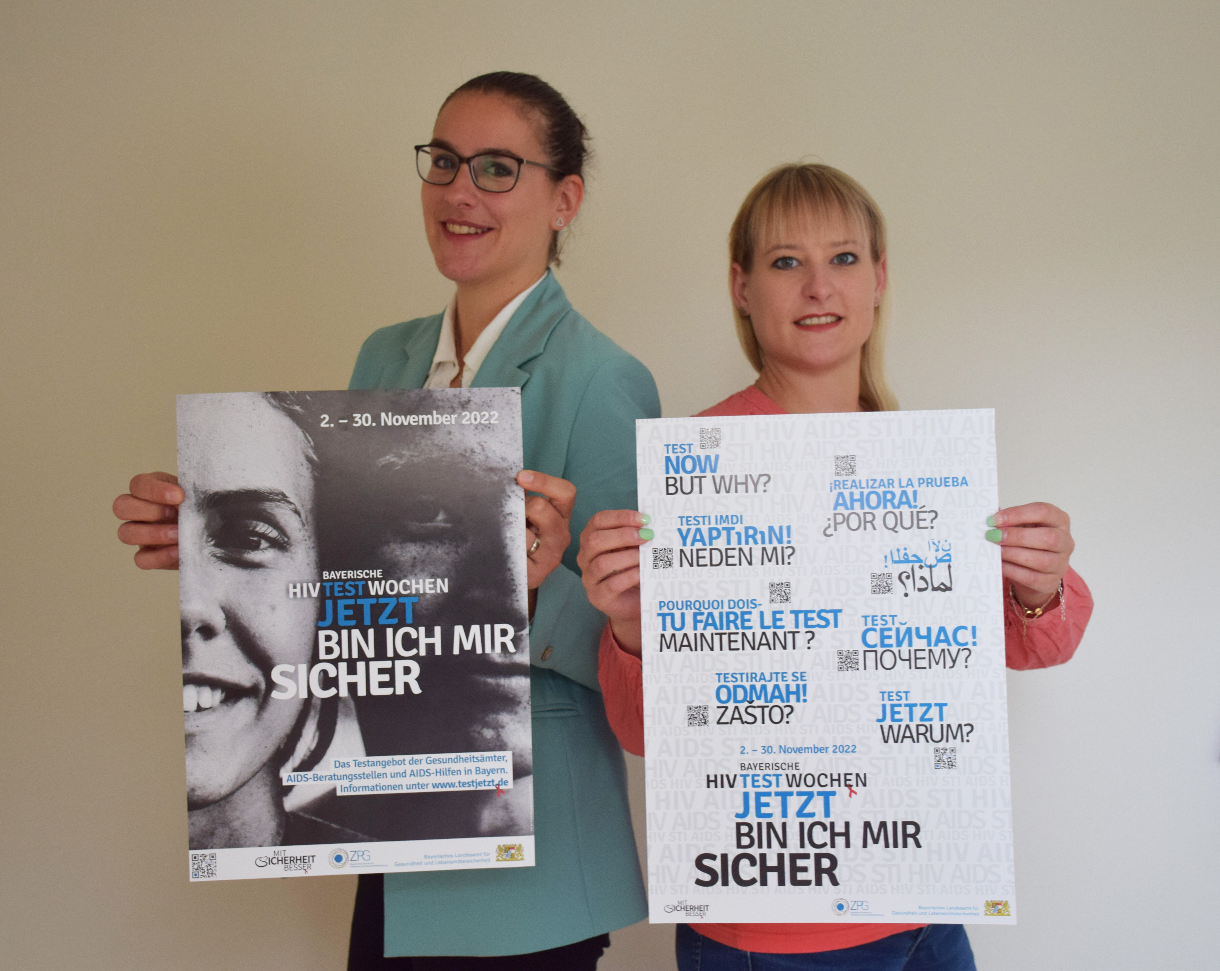 Auch das Sachgebiet Gesundheit â€“ im Bild Ärztin Gudrun Hager und Sozialpädagogin Jessica Müller - beteiligt sich an der Kampagne. Foto: Landratsamt 