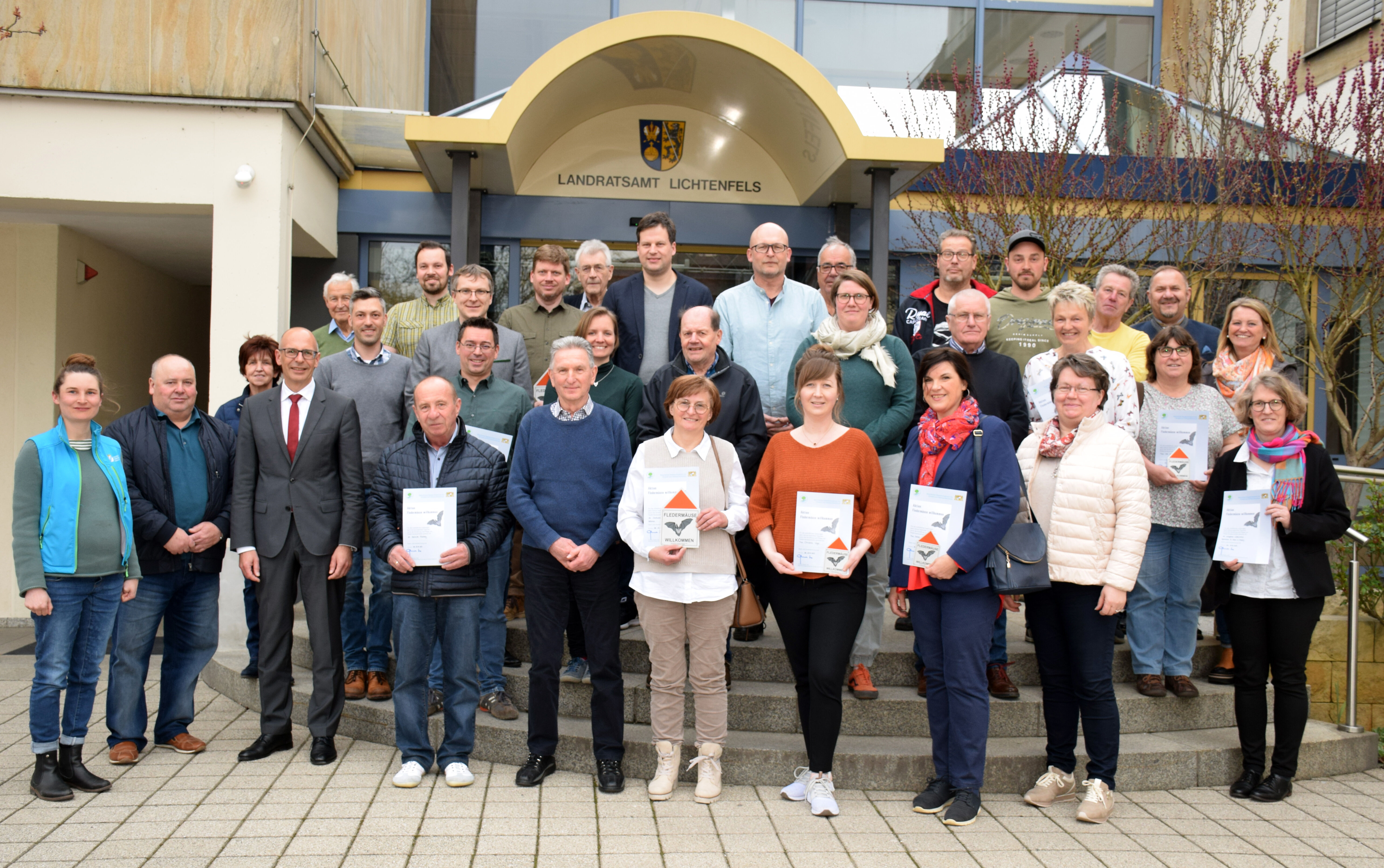 19 Projekte für den Fledermausschutz im Landkreis Lichtenfels wurden ausgezeichnet. Foto: Heidi Bauer