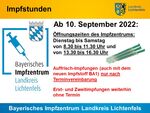 Miniaturbild zu:Pressemitteilung 300-2022: Impfstunden im Impfzentrum Lichtenfels