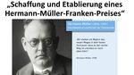 Miniaturbild zu:Schaffung und Etablierung eines Hermann-Müller-Franken-Preises
